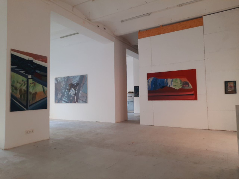 Ausstellungsansicht, 2025, L'amitié, works by Max Diel